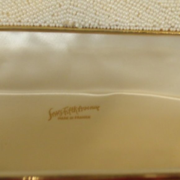 Vintage Saks Fifth Avenue Beaded Wedding Purse - Picture 6 of 6